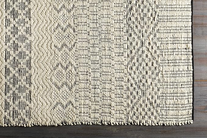 Mark&Day Area Rugs, 6x9 Greensburg Global Cream Area Rug, Cream Grey Carpet for Living Room, Bedroom or Kitchen (6' x 9')