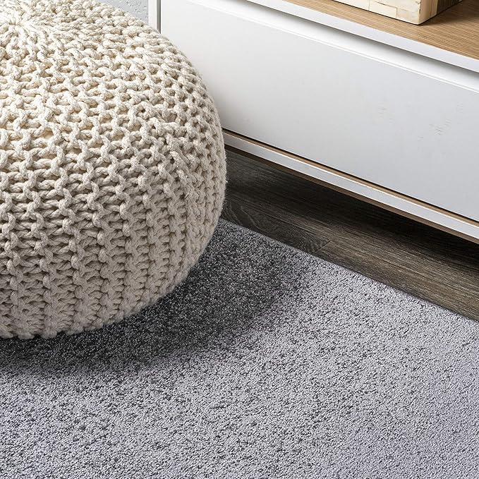 JONATHAN Y Haze Solid Low-Pile Gray Runner Rug 2x8, Coastal,Bohemian,Minimalist,Classic, Easy-Cleaning for Living Room,Bedroom,Kitchen,Pet Friendly,Non-Shedding (SEU100A-28)