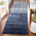 SAFAVIEH Adirondack Collection Runner Rug - 2'6" x 8', Navy & Grey, Modern Ombre Design, Non Shedding & Easy to Clean, Ideal for Hallway, Foyer, Kitchen, Entryway, Bedroom (ADR113E)