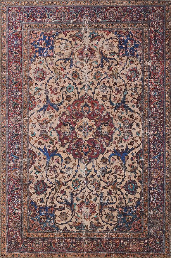 Loloi Loren Collection LQ-11 Sand/Multi 2'-3" x 3'-9" Accent Rug