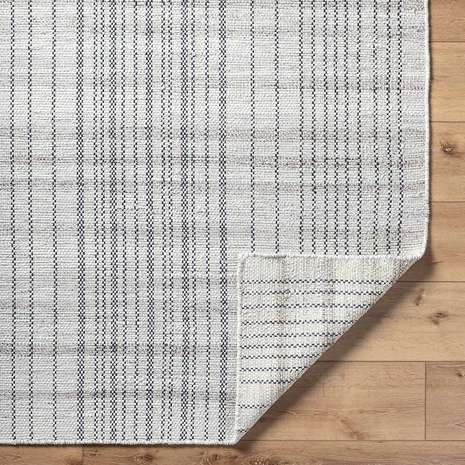 Mark&Day Wool Rugs, 8x10 Ishaq Cottage Slate Area Rug, Grey Silver Carpet for Living Room, Bedroom or Kitchen (8' x 10')