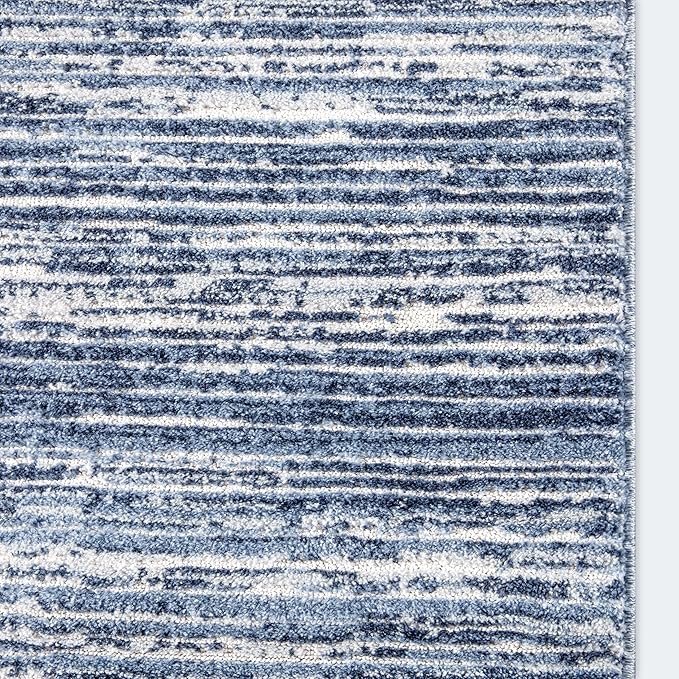 Well Woven Custom Size Hallway & Stair Runner- Harlow Delphi Taupe 27 Inches Wide x 22 Feet Long Runner (27" x 22') Runner Rug - Modern Stripes Pattern, Ultra-Soft, Easy-Clean