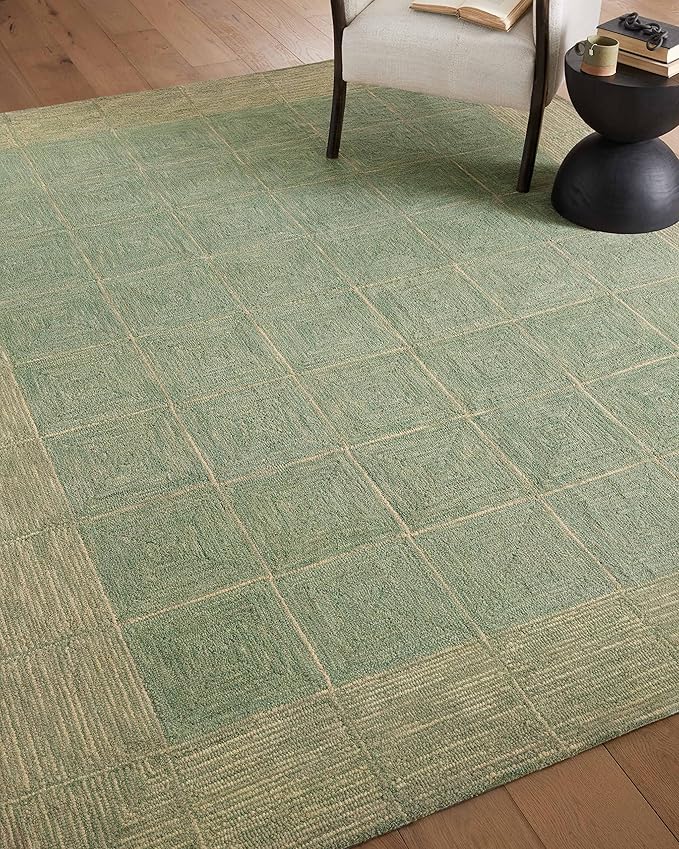 Loloi Chris Loves Julia Francis Collection FRA-02 Green/Natural 11'-6" x 15' Area Rug