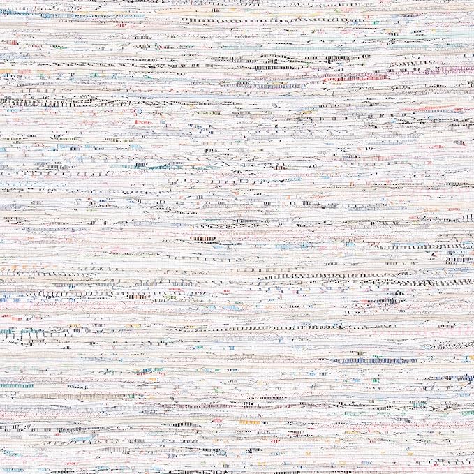 SAFAVIEH Rag Rug Collection Runner Rug - 2'3" x 10', Ivory & Multi, Handmade Boho Stripe Cotton, Ideal for High Traffic Areas in Living Room, Bedroom (RAR121G)