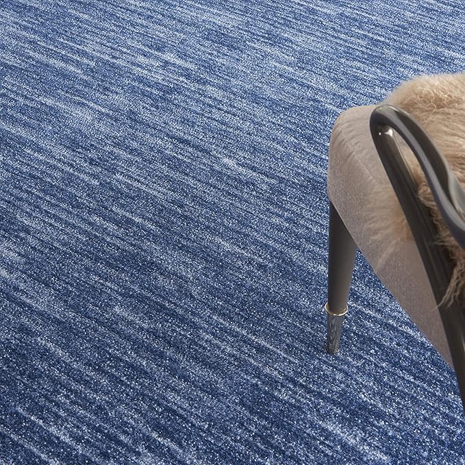 Nourison Home Nourison Essentials Navy Blue 9' x 12' Area Rug - Easy Clean, Non Shedding, Bed Room, Living Room, Dining Room, Kitchen (9' x 12')