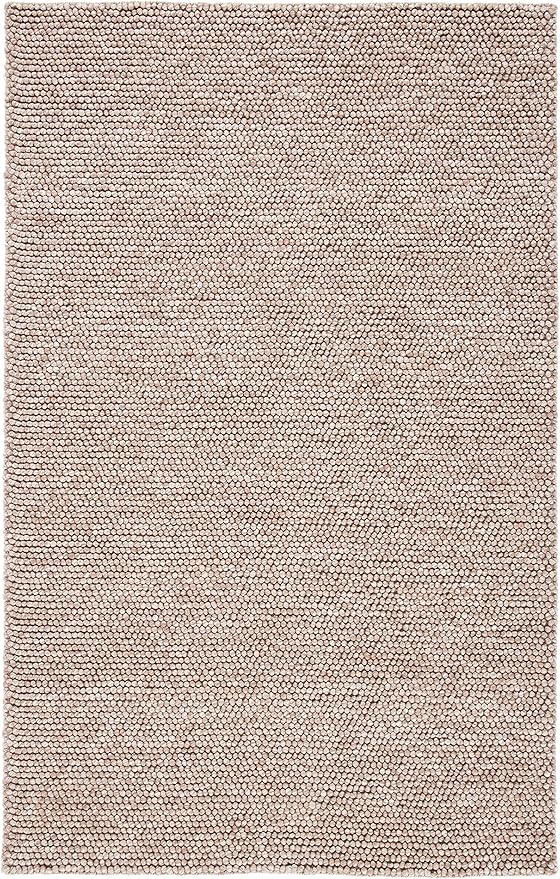 SAFAVIEH Area Rug 5x8 - Natura Collection - Brown, Handmade Wool Blend, Textured Design, Ideal for Living Room, Bedroom, Dining Space (NAT620T)
