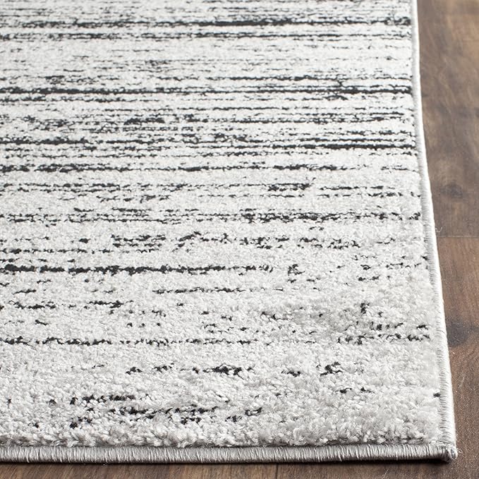 SAFAVIEH Area Rug 9x12 - Adirondack Collection - Large - Silver & Black, Modern Ombre Design, Non Shedding & Easy to Clean, Ideal for Living Room, Bedroom, Office, Dining Space (ADR113A)