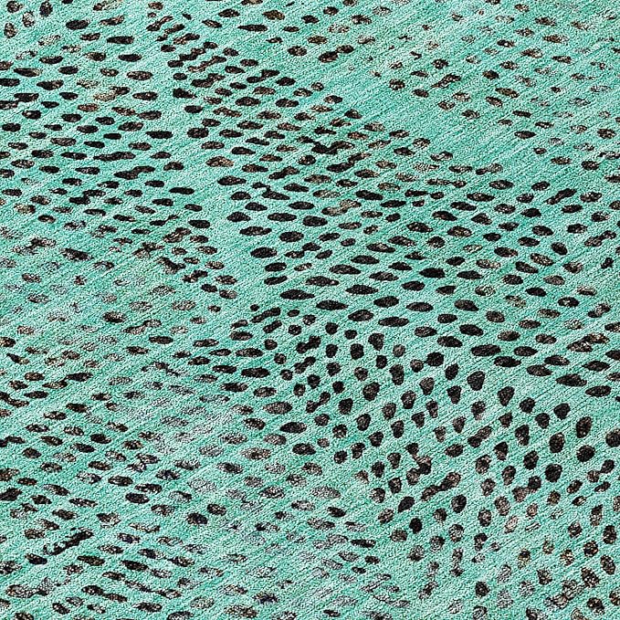 Addison Rugs Chantille ACN591 Teal 9' x 12' Indoor Outdoor Area Rug, Easy Clean, Machine Washable, Non Shedding, Bedroom, Living Room, Dining Room, Kitchen, Patio Rug