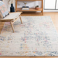 SAFAVIEH Area Rug 4x6 - Tulum Collection - Ivory & Blue, Moroccan Boho Tribal Design, Non-Shedding & Easy to Clean, Ideal for Living Room, Bedroom, Dining Space (TUL272C)