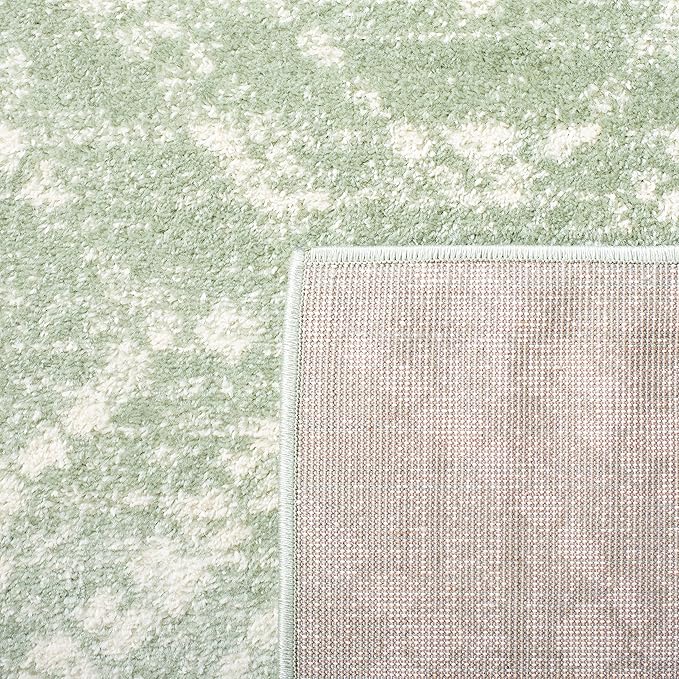 SAFAVIEH Adirondack Collection Runner Rug - 2'6" x 10', Green & Ivory, Modern Diamond Distressed Design, Non-Shedding & Easy Care, Ideal for High Traffic Areas in Living Room, Bedroom (ADR131Y)