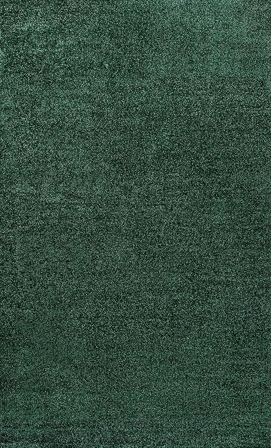 Eyely UES100L-14 Supersoft Haze Solid Low-Pile Indoor Area Rug, Coastal, Bohemian, Minimalist, Classic, Casual for Bedroom,Kitchen,Living Room,Non Shedding,Easy-Washing, Green, 10 X 14