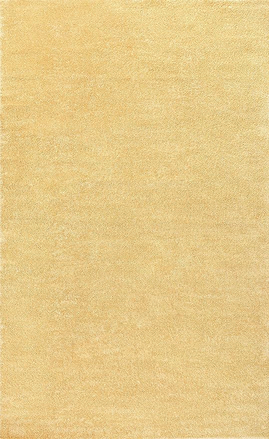 JONATHAN Y Haze Solid Low-Pile Mustard Indoor Area Rug 9x12, Coastal,Bohemian,Minimalist,Classic, Easy-Cleaning for Living Room,Bedroom,Kitchen,Pet Friendly,Non-Shedding (SEU100B-9)