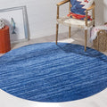 SAFAVIEH Adirondack Collection Area Rug - 6' Round, Light Blue & Dark Blue, Modern Ombre Design, Non Shedding & Easy to Clean, Ideal for Living Room, Bedroom, Office, Dining Space (ADR113F)