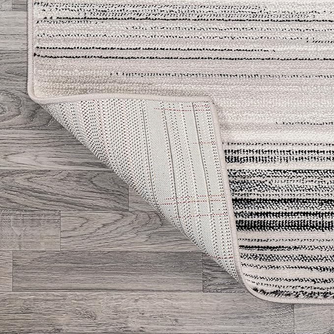 JONATHAN Y Austin Gradient Striped Gray/Black Runner Rug, 2x8, Modern, Contemporary, Easy-Cleaning for Living Room, Bedroom, Kitchen, Pet Friendly, Non-Shedding (LUX103A-28)