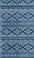 SAFAVIEH Tulum Collection Accent Rug - 2' x 4', Navy & Ivory, Moroccan Boho Tribal Design, Non-Shedding & Easy to Clean, Ideal for Front Door, Kitchen, Entryway, Foyer (TUL272N)