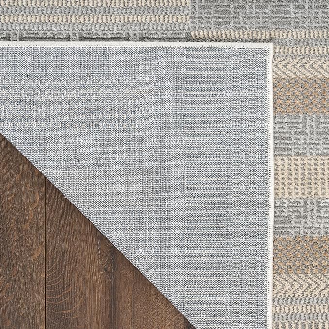 Nourison Home Nordic Grey Multicolor 8' x 10' Scandinavian Area Rug - Easy Clean, Non Shedding, Bed Room, Living Room, Dining Room, Kitchen (8' x 10')