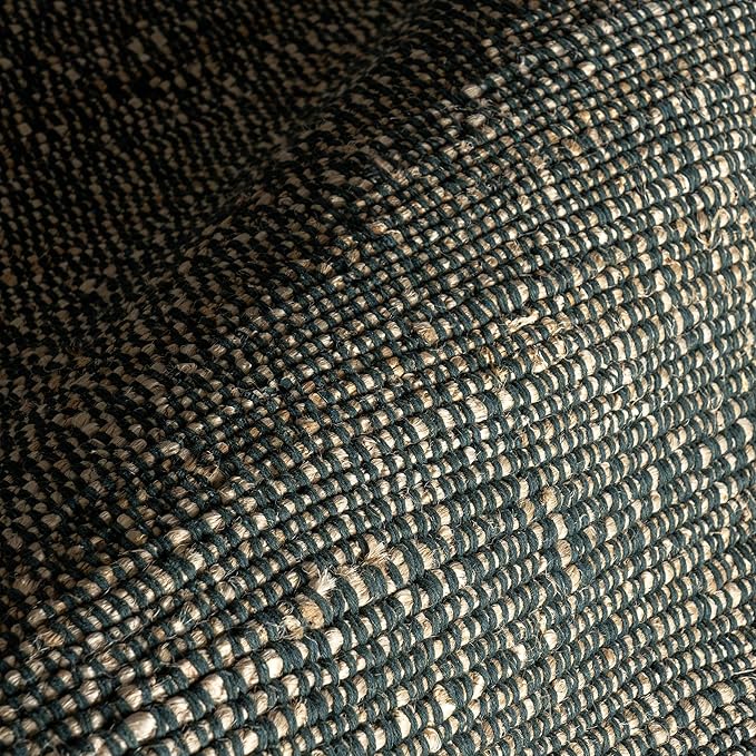 Nuloom Elfriede Handmade, Green/Natural, 6' x 9', Jute & Cotton, Textured and Earthy, High Traffic, Stain Resistant, Easy Clean, Durable Area Rug for Bedroom, Living Room, Dining, Entryway