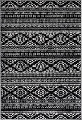 SAFAVIEH Tulum Collection Accent Rug - 2' x 4', Black & Ivory, Moroccan Boho Tribal Design, Non-Shedding & Easy to Clean, Ideal for Front Door, Kitchen, Entryway, Foyer (TUL272Z)