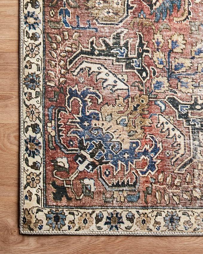 Loloi Chris Loves Julia Jules Collection JUL-01 Merlot/Multi 8'-6" x 11'-6", .13" Pile Height, Area Rug
