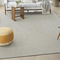 Nourison Home Courtyard Ivory Charcoal 9' x 12' Area Rug - Easy Clean, Non Shedding, Bed Room, Living Room, Dining Room, Kitchen (9' x 12')
