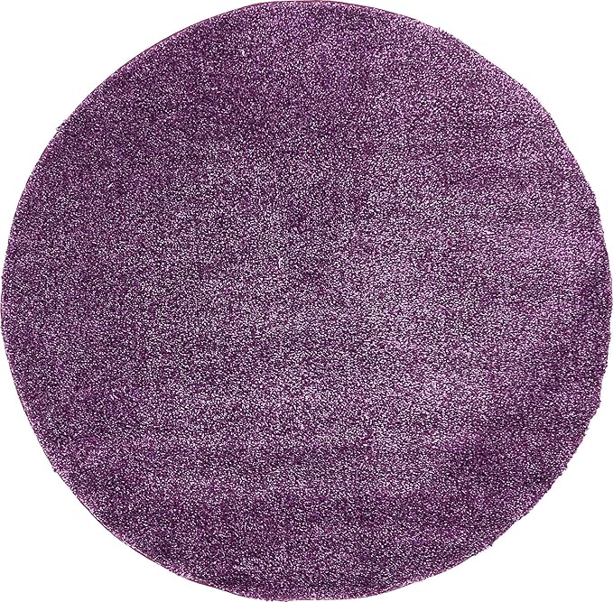 Unique Loom Solo Collection Area Rug - Calabasas (6' 1" Round, Violet)