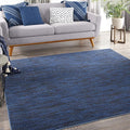 Nourison Home Nourison Essentials Midnight Blue 7' x Square Area Rug - Easy Clean, Non Shedding, Bed Room, Living Room, Dining Room, Kitchen (7' x Square)