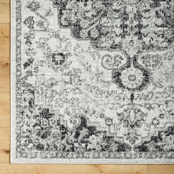Livabliss Odelia Vintage Bohemian Area Rug,5'3" x 7'3",Black