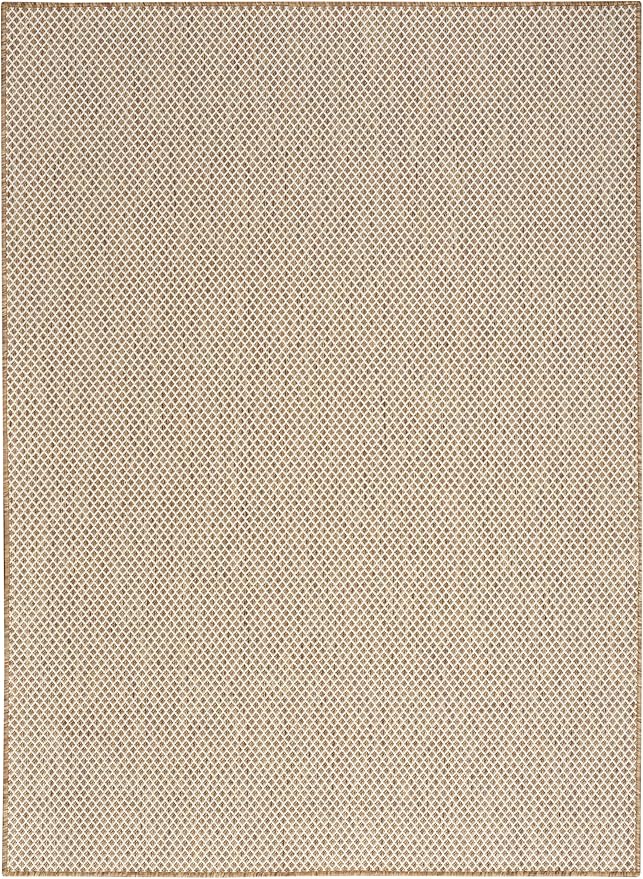 Nourison Home Courtyard Jute Ivory 5' x 7' Area Rug - Easy Clean, Non Shedding, Bed Room, Living Room, Dining Room, Kitchen (5' x 7')