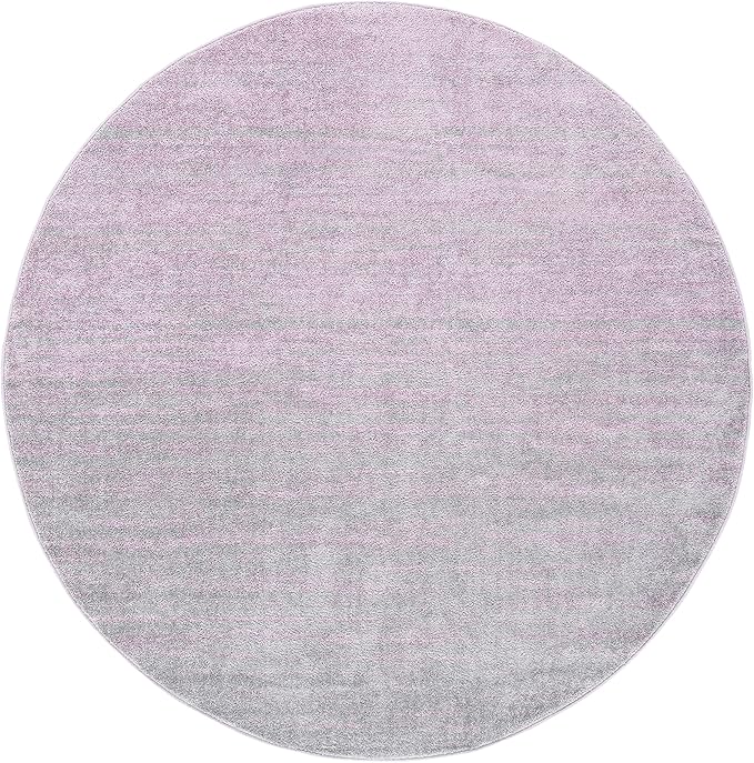 SAFAVIEH Adirondack Collection Area Rug - 6'7" Round, Purple & Green, Modern Ombre Design, Non Shedding & Easy to Clean, Ideal for Living Room, Bedroom, Office, Dining Space (ADR113V)