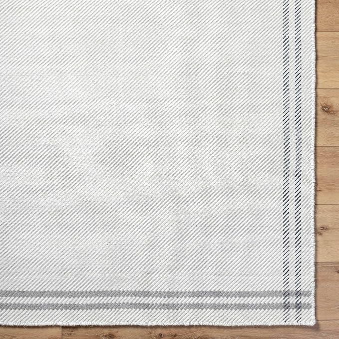 Mark&Day Wool Rugs, 4x6 Janmichael Cottage Light Silver/Charcoal Area Rug, Silver Grey Carpet for Living Room, Bedroom or Kitchen (3'6" x 5'6")