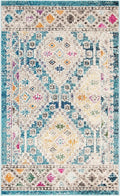 SAFAVIEH Madison Collection Accent Rug - 2'2" x 4', Dark Blue & Yellow, Boho Distressed Design, Non-Shedding & Easy Care, Ideal for High Traffic Areas in Entryway, Living Room, Bedroom (MAD418N)