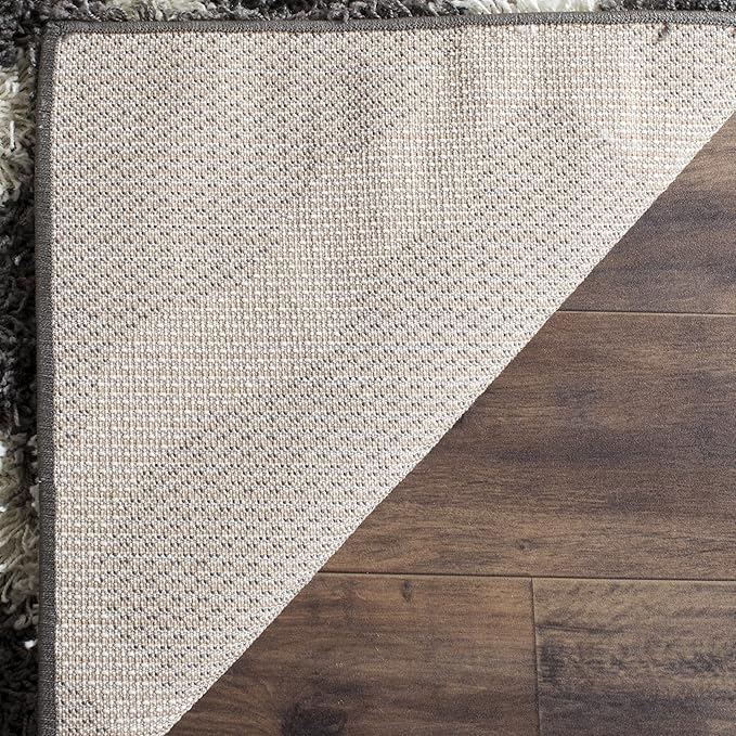 SAFAVIEH Dallas Shag Collection X-Large Area Rug - 11' x 15', Dark Grey & Ivory, Trellis Design, Non-Shedding & Easy Care, 1.5-inch Thick Ideal for High Traffic Areas in Living Room, Bedroom (SGD257A)