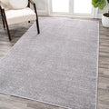 Eyely UES100A-5 Supersoft Haze Solid Low-Pile Indoor Area Rug Casual;Contemporary;Solid;Traditional, Bedroom, Kitchen, Living Room, Easy-Cleaning, Non-Shedding, 5 X 8, Gray