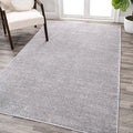 Eyely UES100A-3 Supersoft Haze Solid Low-Pile Indoor Area Rug Casual;Contemporary;Solid;Traditional, Bedroom, Kitchen, Living Room, Easy-Cleaning, Non-Shedding, 3 X 5, Gray