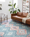 Loloi Skye Collection SKY-03 Turquoise/Terracotta 2'-0" x 5'-0" Accent Rug