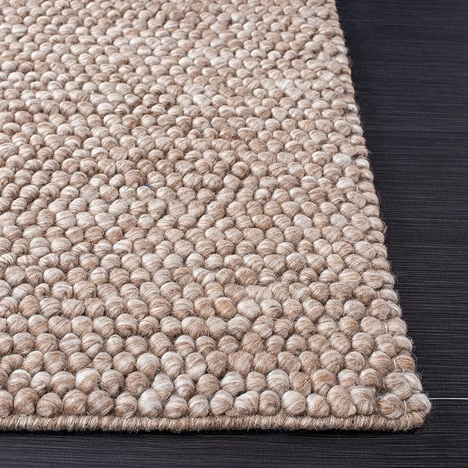 SAFAVIEH Area Rug 10x14 - Natura Collection - Large - Brown, Handmade Wool Blend, Textured Design, Ideal for Living Room, Bedroom, Dining Space (NAT620T)