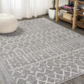 JONATHAN Y Boho Vintage Diamond Gray/Ivory Indoor Area Rug 10X13 ft, Moroccan Hype for Living Room, Bedroom, Kitchen, Office, Easy-Cleaning, High Traffic, Pet-Friendly, Non-Shedding (MOH101C-13)