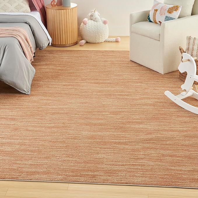 Nourison Home Nourison Essentials Rust 7' x 10' Area Rug - Easy Clean, Non Shedding, Bed Room, Living Room, Dining Room, Kitchen (7' x 10')