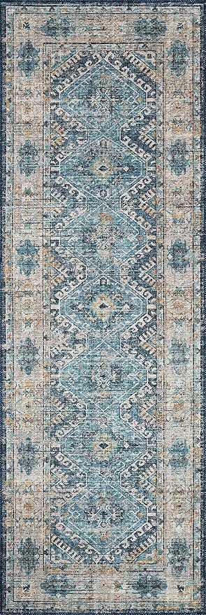 Loloi Skye Collection SKY-03 Denim/Natural 7' x 9' Oval Area Rug