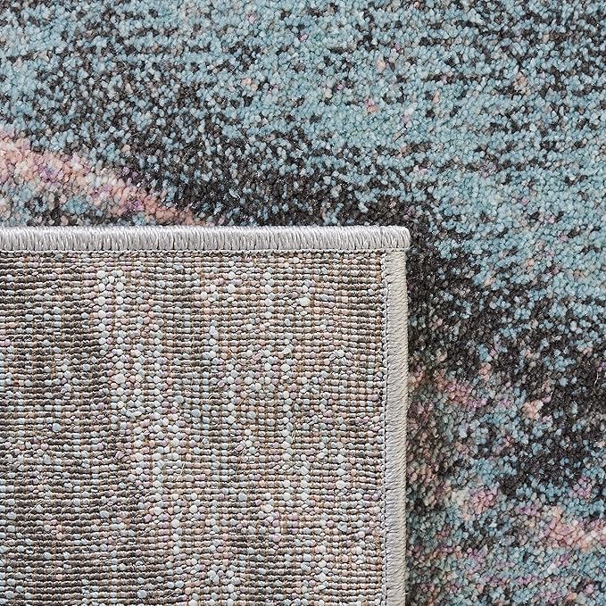 SAFAVIEH Glacier Collection Accent Rug - 2'3" x 4', Pink & Blue, Modern Abstract Design, Non-Shedding & Easy Care, Ideal for High Traffic Areas in Entryway, Living Room, Bedroom (GLA126U)