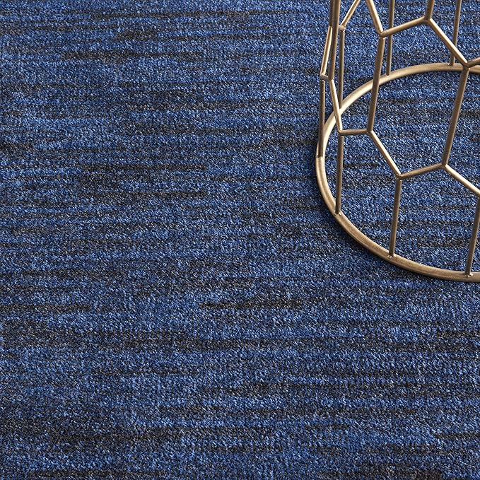 Nourison Home Nourison Essentials Midnight Blue 6' x 9' Area Rug - Easy Clean, Non Shedding, Bed Room, Living Room, Dining Room, Kitchen (6' x 9')