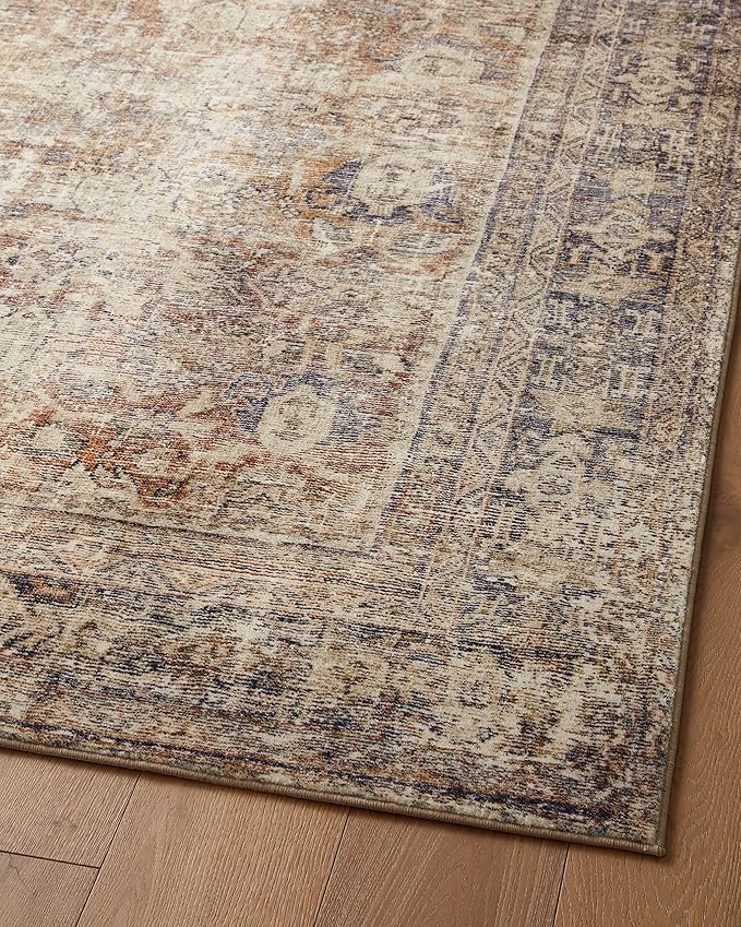 Loloi Amber Lewis Morgan Collection MOG-01 Sunset/Ink 2'-3" x 9'-6" 38" Thick Runner Rug feat. CloudPile, Neutral, Room Décor, Vintage Inspired, Livingroom, Bedroom, Dining Area