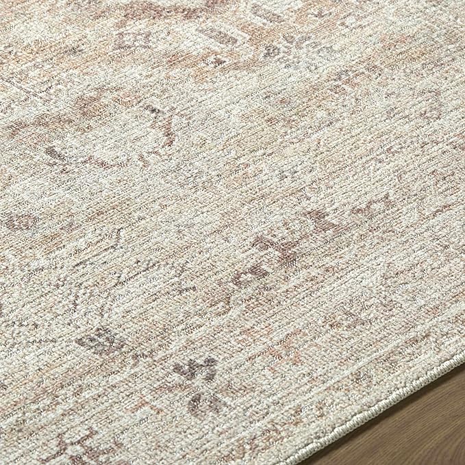 Hauteloom Nakia Living Room, Bedroom Area Rug - Traditional - Beige, Taupe, Ivory - 9'1" x 12'