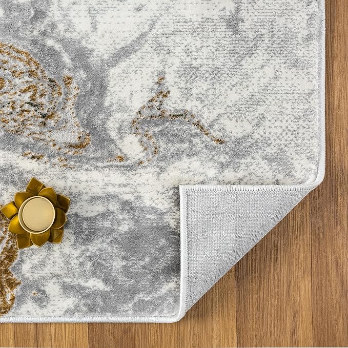 LUXE WEAVERS Marble Swirl Abstract Area Rug, Green 9x12