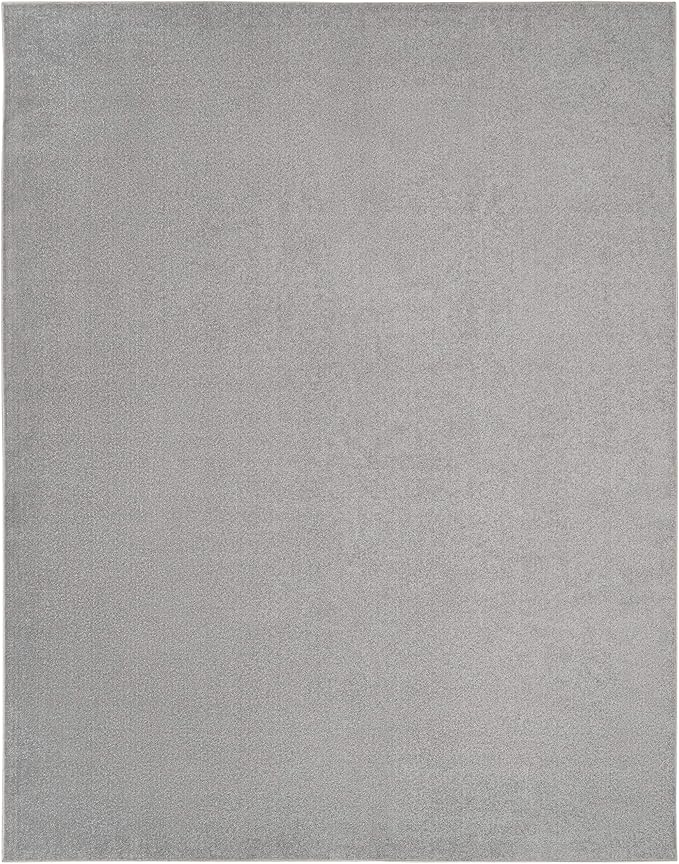 Nourison Home Nourison Essentials Silver Grey 12' x 15' Area Rug - Easy Clean, Non Shedding, Bed Room, Living Room, Dining Room, Kitchen (12' x 15')