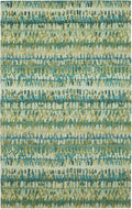 Dash and Albert Paint Chip Wool Area Rug - 4' x 6' Moss Graphic Hand Micro Hooked Accent Rug - Durable, High Traffic Areas Hallway, Living Room, Stairs