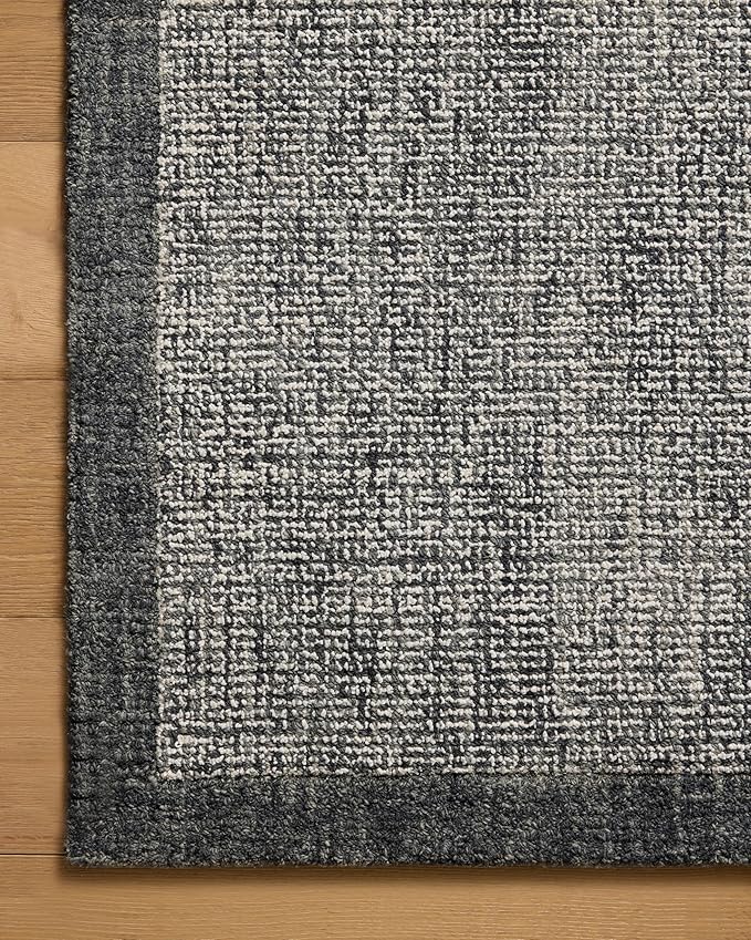 Loloi Magnolia Home by Joanna Gaines Henley Collection HNY-01 Ivory/Charcoal 5'-0" x 7'-6" Area Rug
