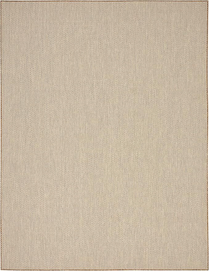 Nourison Home Courtyard Jute Ivory 8' x 10' Area Rug - Easy Clean, Non Shedding, Bed Room, Living Room, Dining Room, Kitchen (8' x 10')