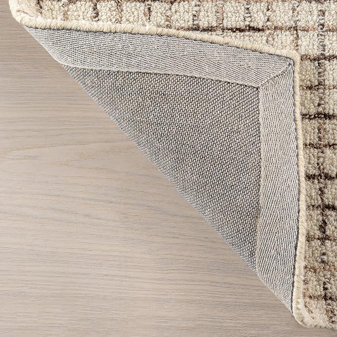 Rugs USA Melrose Cream, 3' x 5', Handmade, Wool & Cotton, Soft and Cozy, High Traffic, Stain Resistant, Easy Clean, Durable Area Rug for Bedroom, Living Room, Dining Space, Den, Entryway