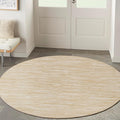 Nourison Home Nourison Essentials Ivory Gold 4' x Round Area Rug - Easy Clean, Non Shedding, Bed Room, Living Room, Dining Room, Kitchen (4' x Round)